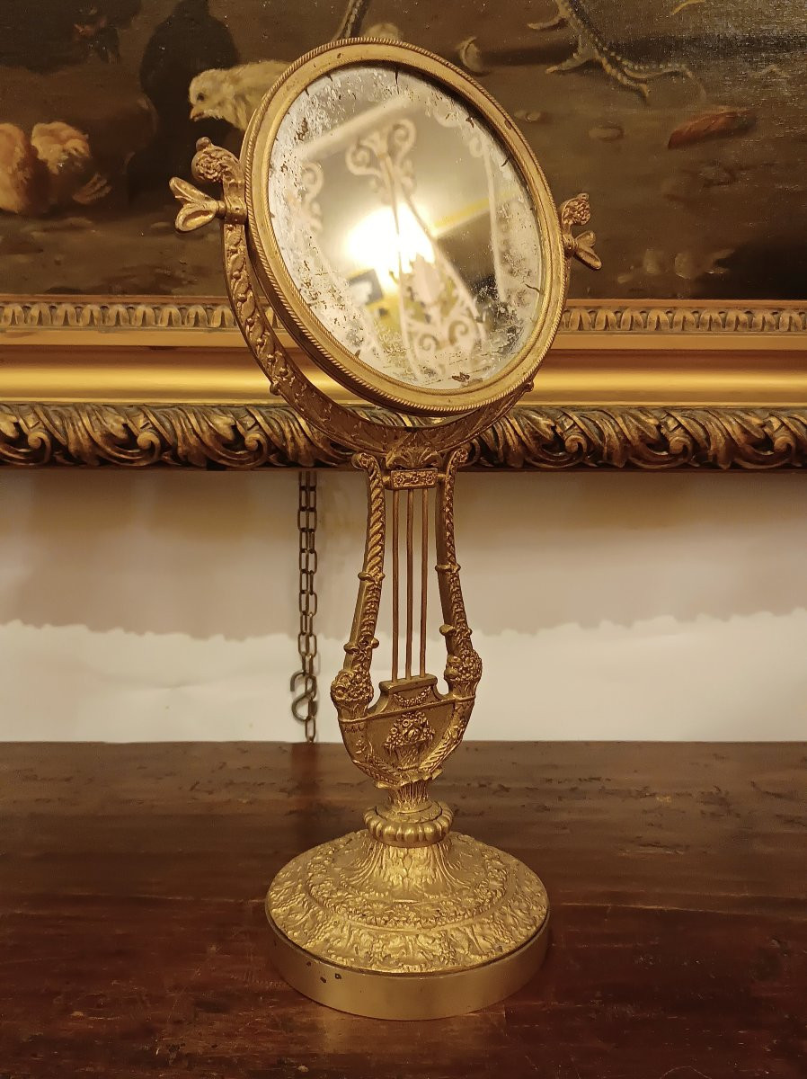 PICCOLO SPECCHIO IMPERO PRIMO XIX SECOLO-photo-1