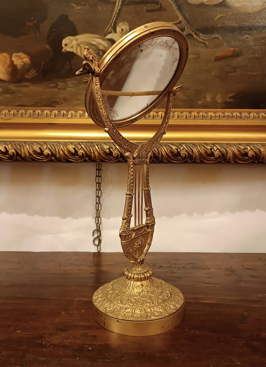 PICCOLO SPECCHIO IMPERO PRIMO XIX SECOLO-photo-2