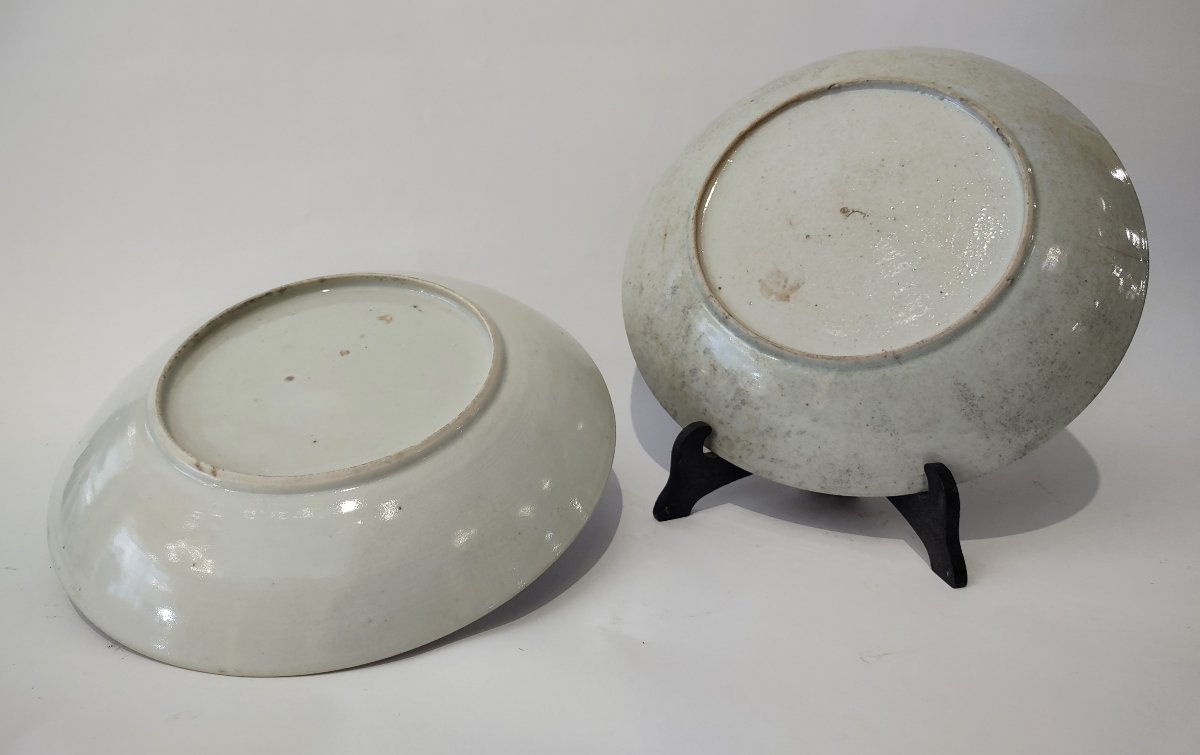 COPPIA DI PIATTI IN PORCELLANA CINESE SECONDA META' XVIII SECOLO-photo-4