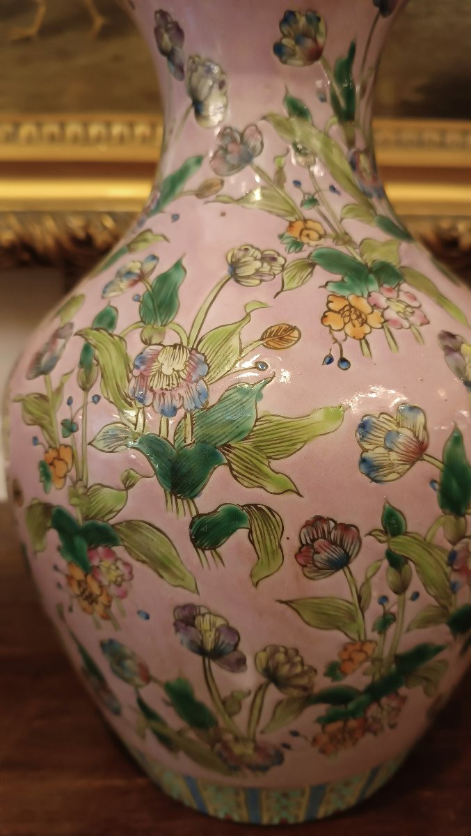 COPPIA DI VASI A BALAUSTRO CINA FINE XIX SECOLO-photo-1