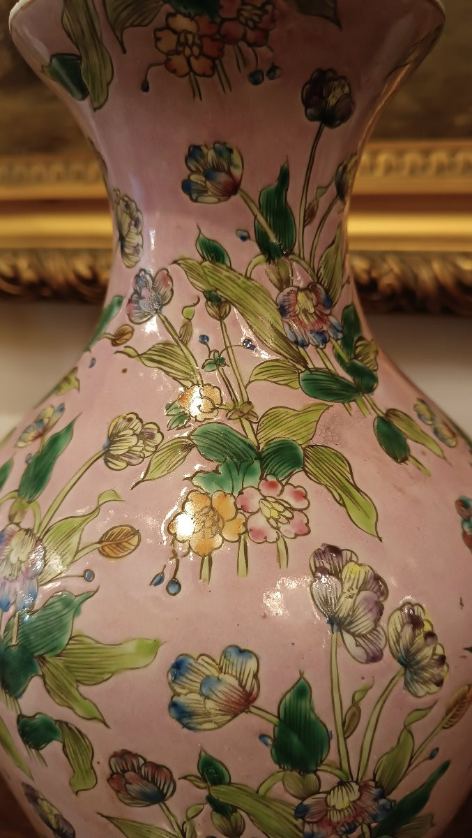 COPPIA DI VASI A BALAUSTRO CINA FINE XIX SECOLO-photo-2