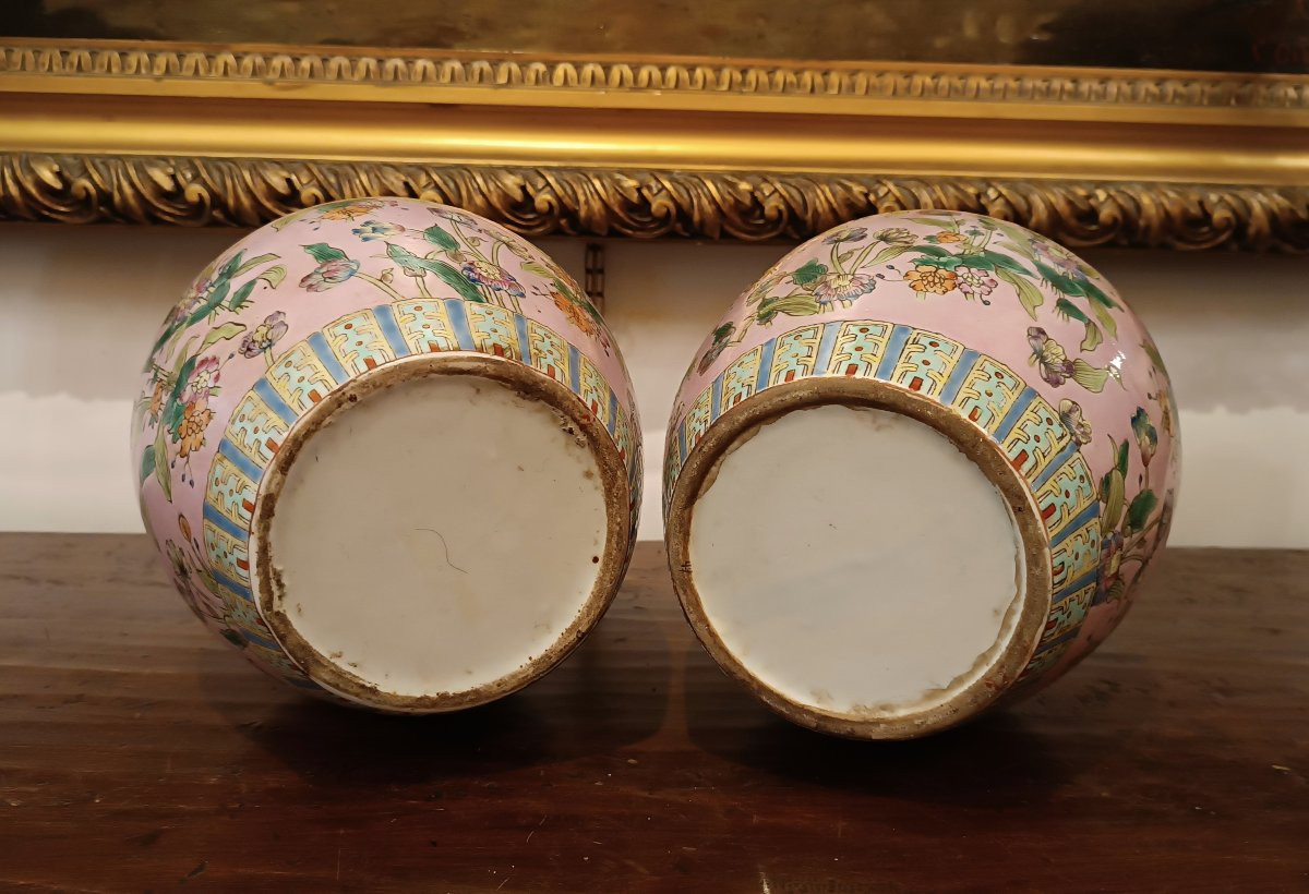 COPPIA DI VASI A BALAUSTRO CINA FINE XIX SECOLO-photo-4