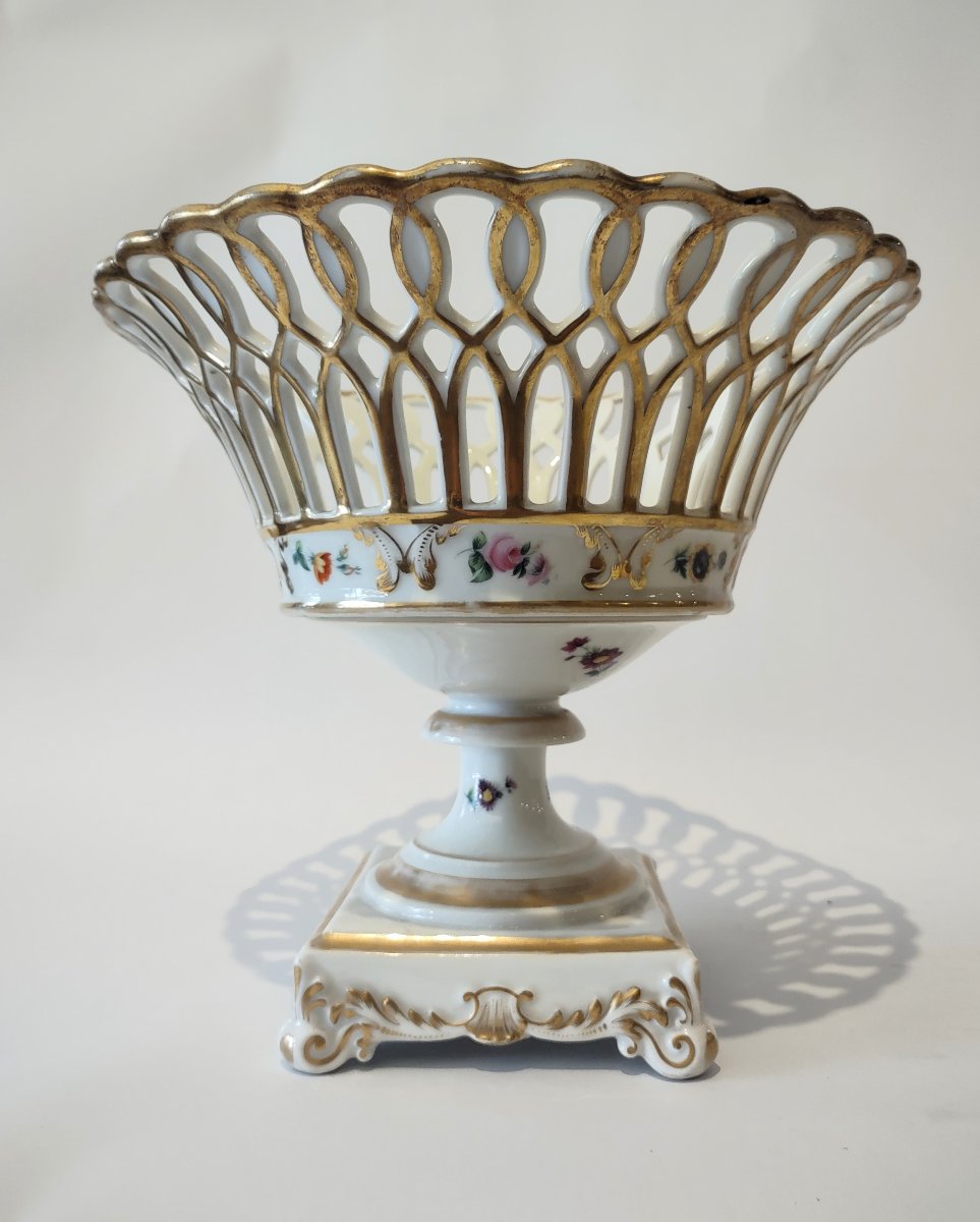 FRUTTIERA IN PORCELLANA META' XIX SECOLO-photo-4