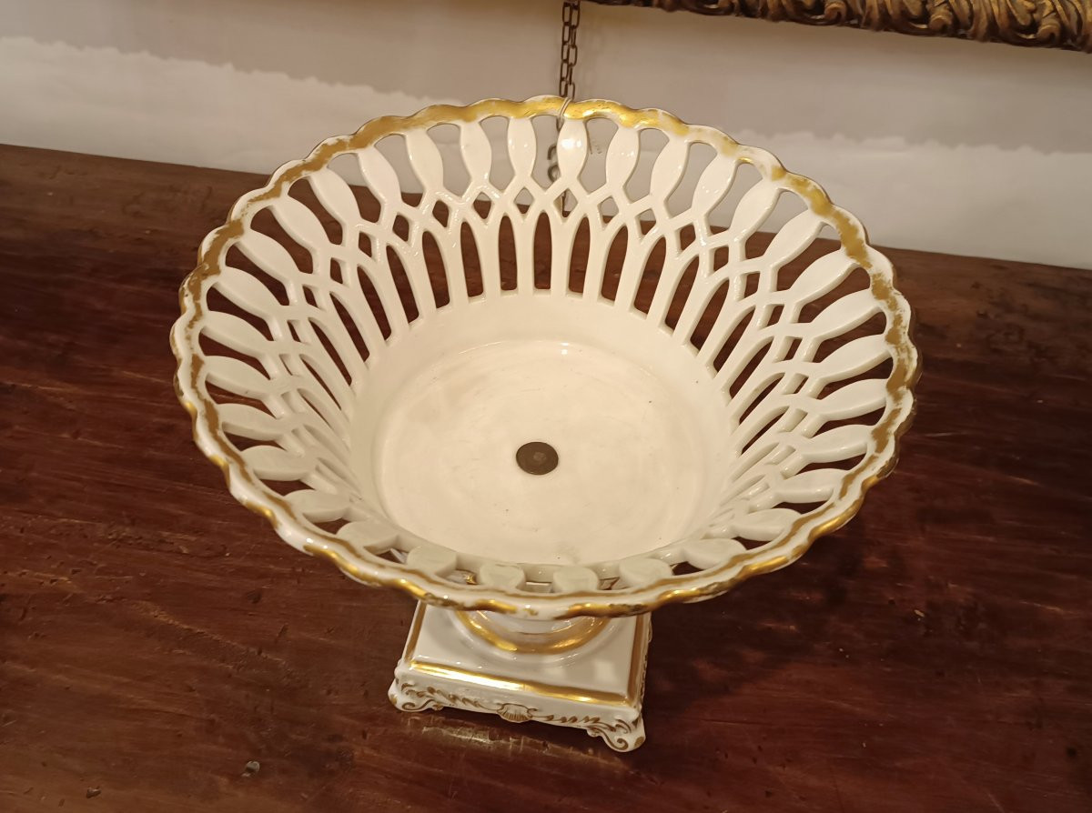 FRUTTIERA IN PORCELLANA META' XIX SECOLO-photo-5