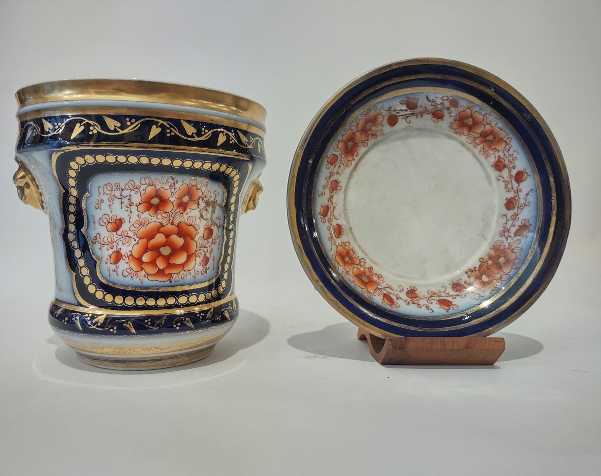 COPPIA DI CACHEPOTS IN PORCELLANA META' XIX SECOLO-photo-3