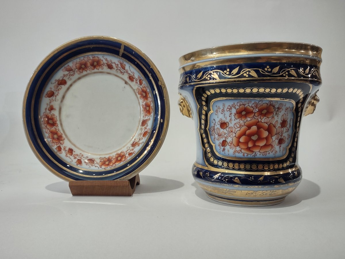 COPPIA DI CACHEPOTS IN PORCELLANA META' XIX SECOLO-photo-2