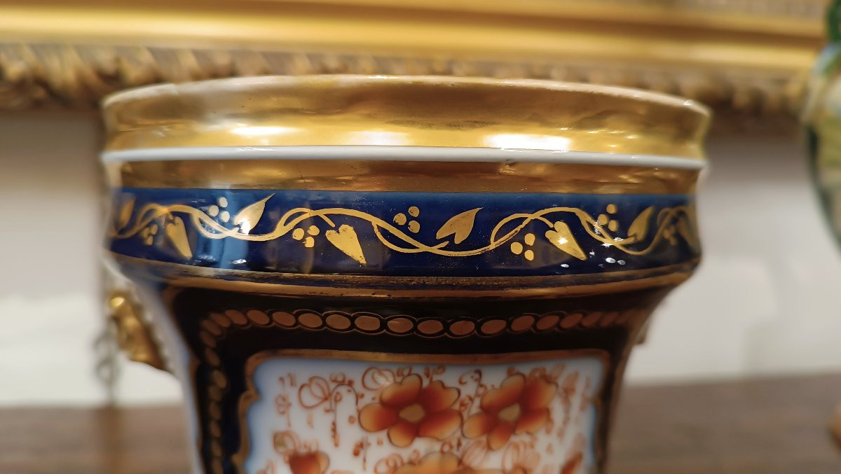 COPPIA DI CACHEPOTS IN PORCELLANA META' XIX SECOLO-photo-4