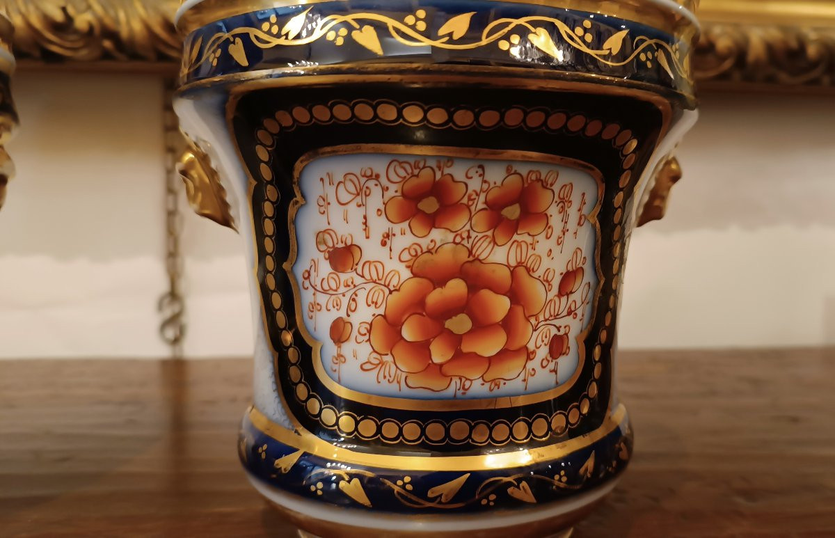 COPPIA DI CACHEPOTS IN PORCELLANA META' XIX SECOLO-photo-5