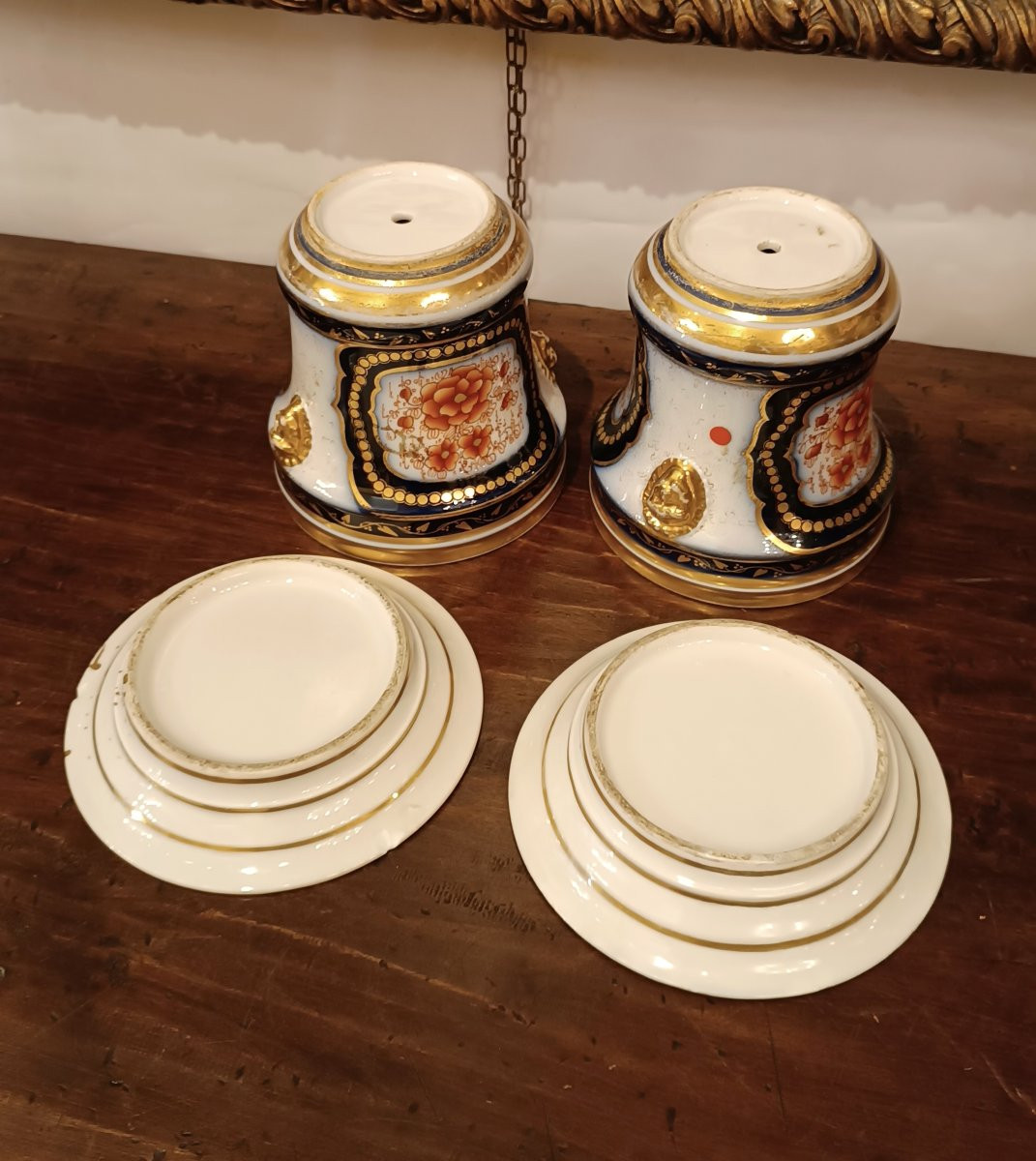 COPPIA DI CACHEPOTS IN PORCELLANA META' XIX SECOLO-photo-6