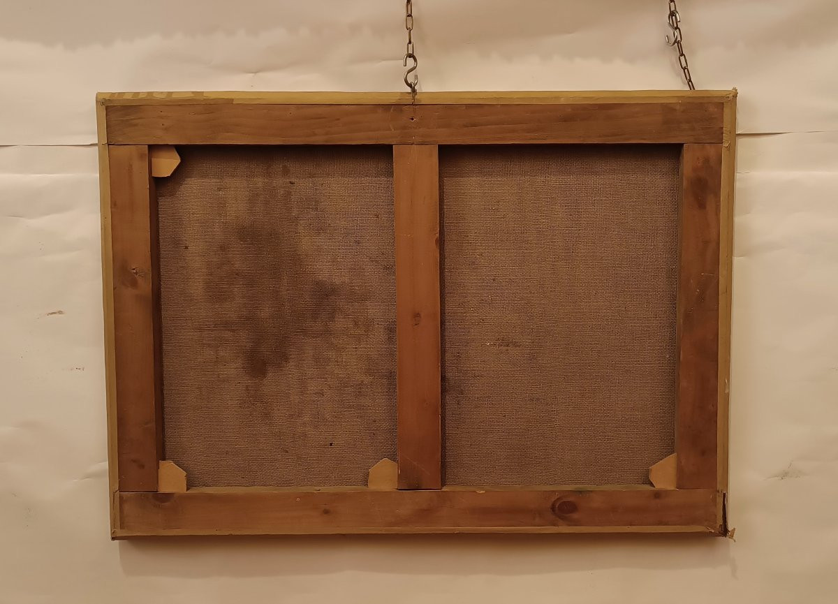 DIPINTO CON NATURA MORTA E FRUTTA FINE XIX SECOLO-photo-4