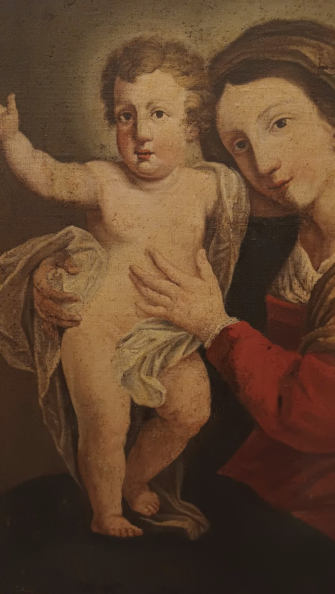 DIPINTO MADONNA CON BAMBINO FINE XVIII SECOLO-photo-1