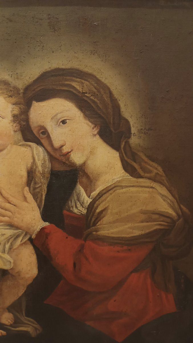 DIPINTO MADONNA CON BAMBINO FINE XVIII SECOLO-photo-2