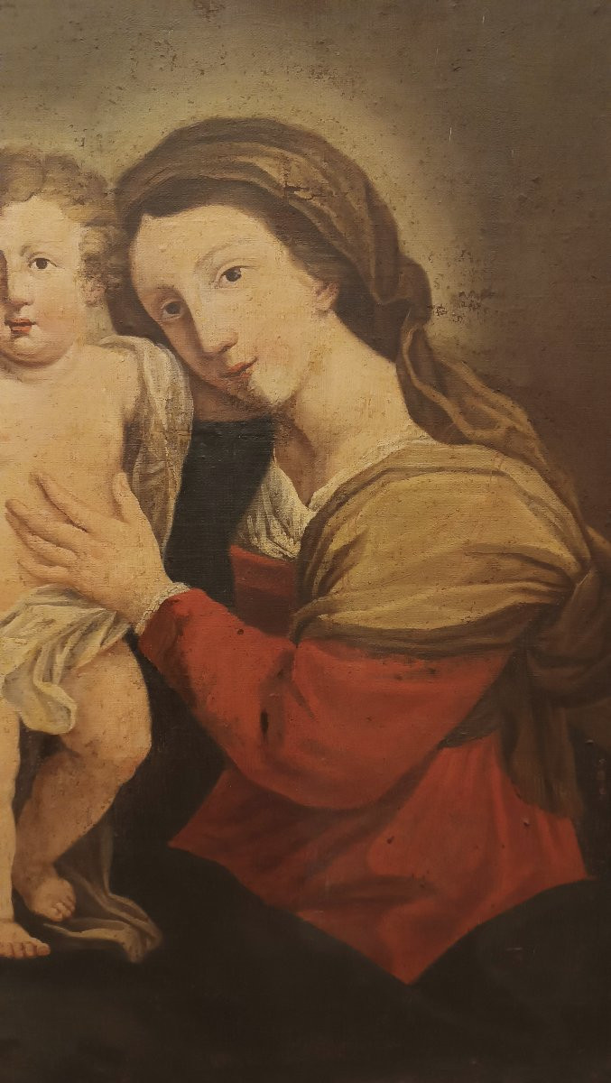 DIPINTO MADONNA CON BAMBINO FINE XVIII SECOLO-photo-3