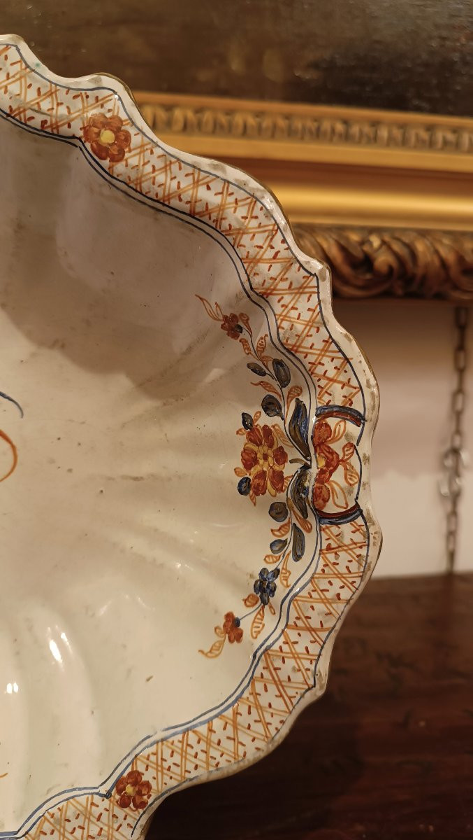 VASSOIO PER BARBA IN MAIOLICA FINE XVIII SECOLO-photo-3