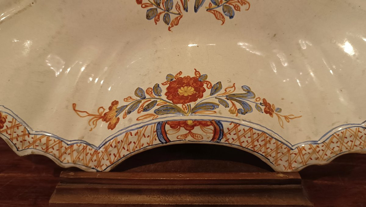 VASSOIO PER BARBA IN MAIOLICA FINE XVIII SECOLO-photo-4