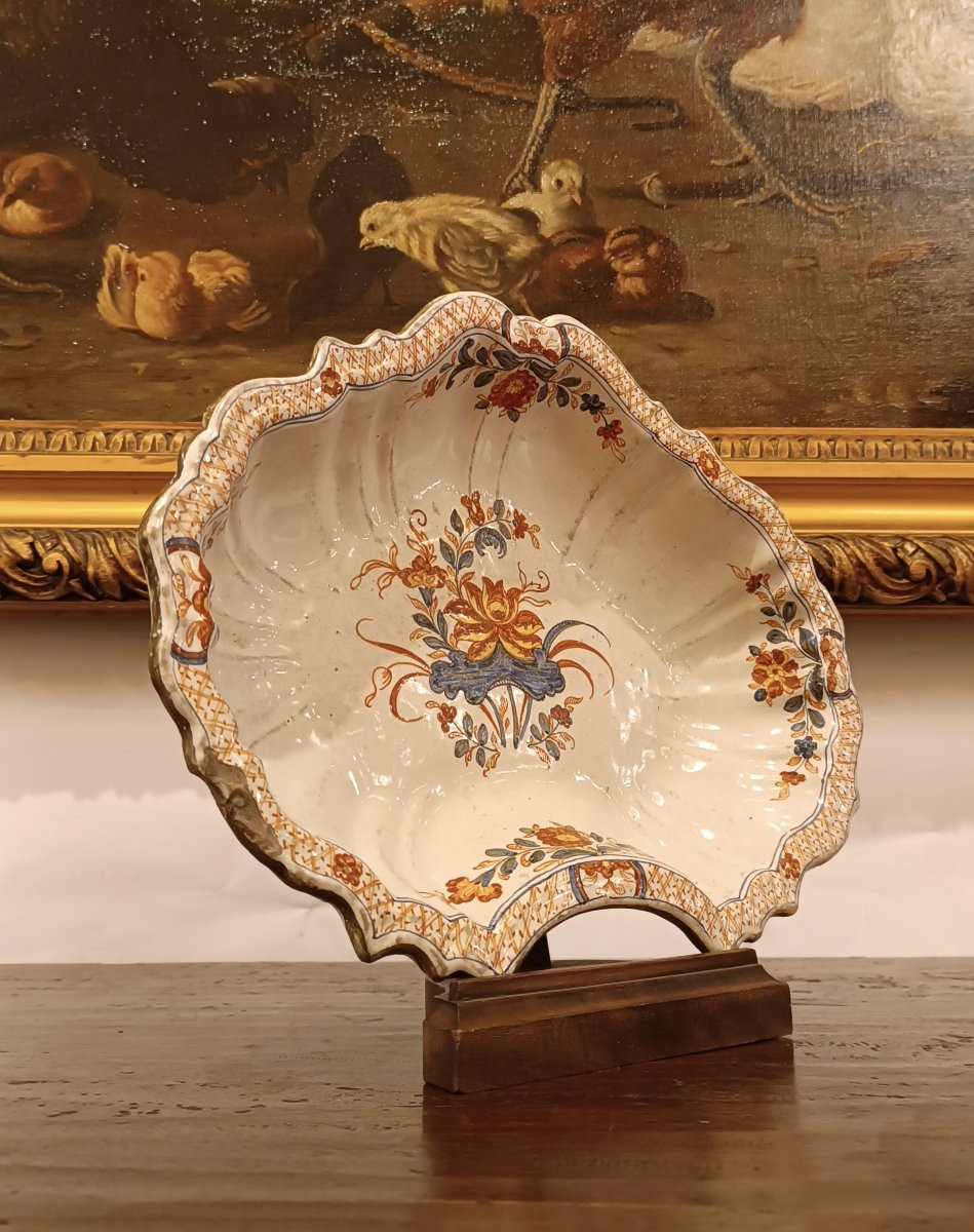 VASSOIO PER BARBA IN MAIOLICA FINE XVIII SECOLO-photo-6