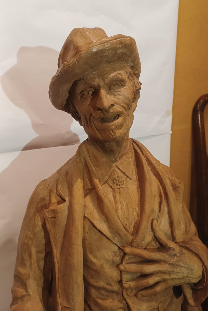 COPPIA DI SCULTURE CON SUONATORI PRIMA META' XX SECOLO-photo-2