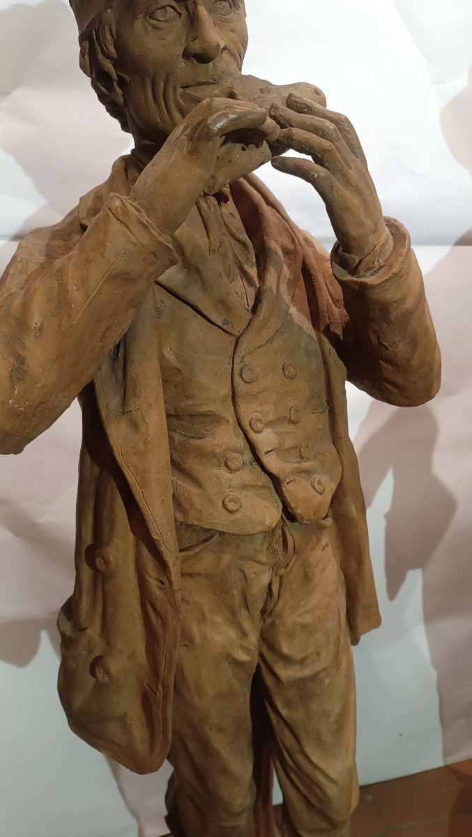 COPPIA DI SCULTURE CON SUONATORI PRIMA META' XX SECOLO-photo-3