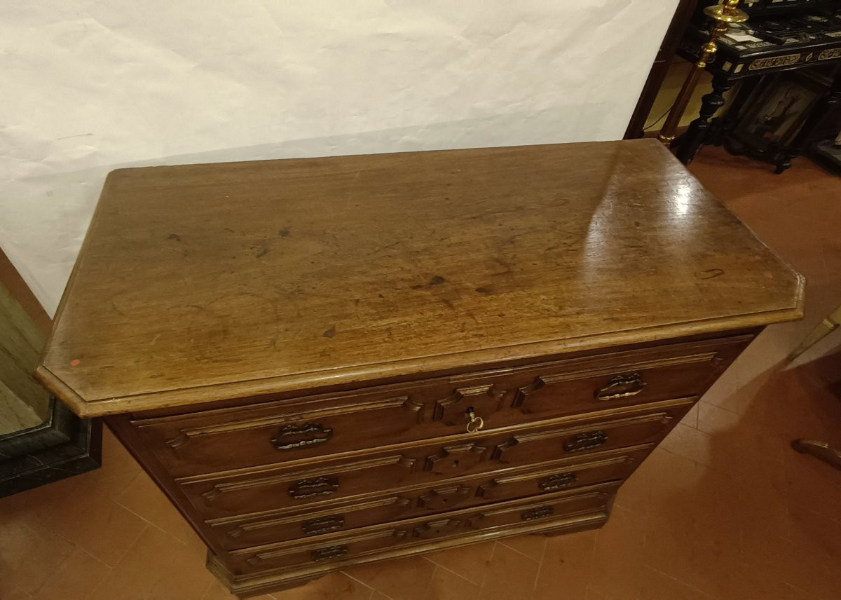 CASSETTONE LOMBARDO IN NOCE META' XVII SECOLO-photo-2