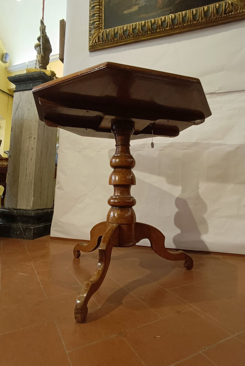 TAVOLINO A VELA INTARSIATO SECONDA META' XIX SECOLO-photo-3