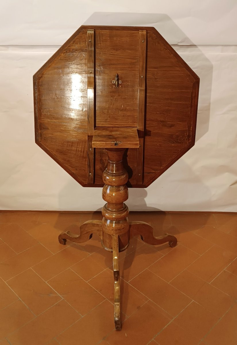 TAVOLINO A VELA INTARSIATO SECONDA META' XIX SECOLO-photo-4