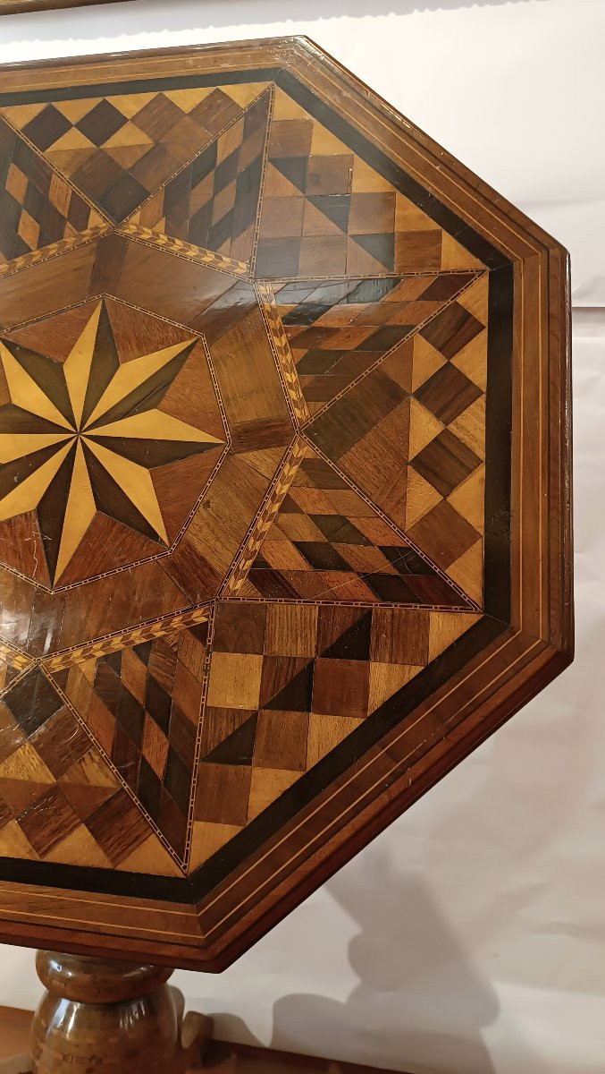 TAVOLINO A VELA INTARSIATO SECONDA META' XIX SECOLO-photo-3