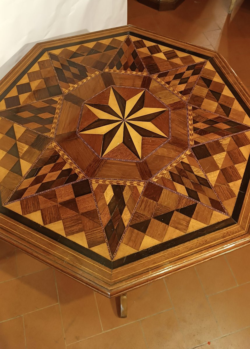 TAVOLINO A VELA INTARSIATO SECONDA META' XIX SECOLO-photo-6