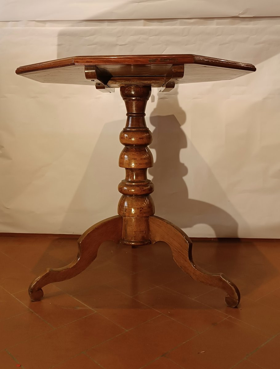 TAVOLINO A VELA INTARSIATO SECONDA META' XIX SECOLO-photo-7