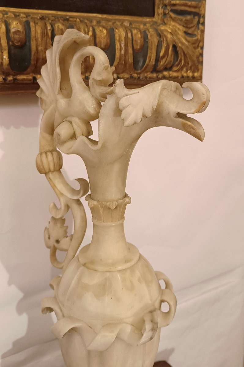 COPPIA DI VASI IN ALABASTRO XIX SECOLO-photo-5