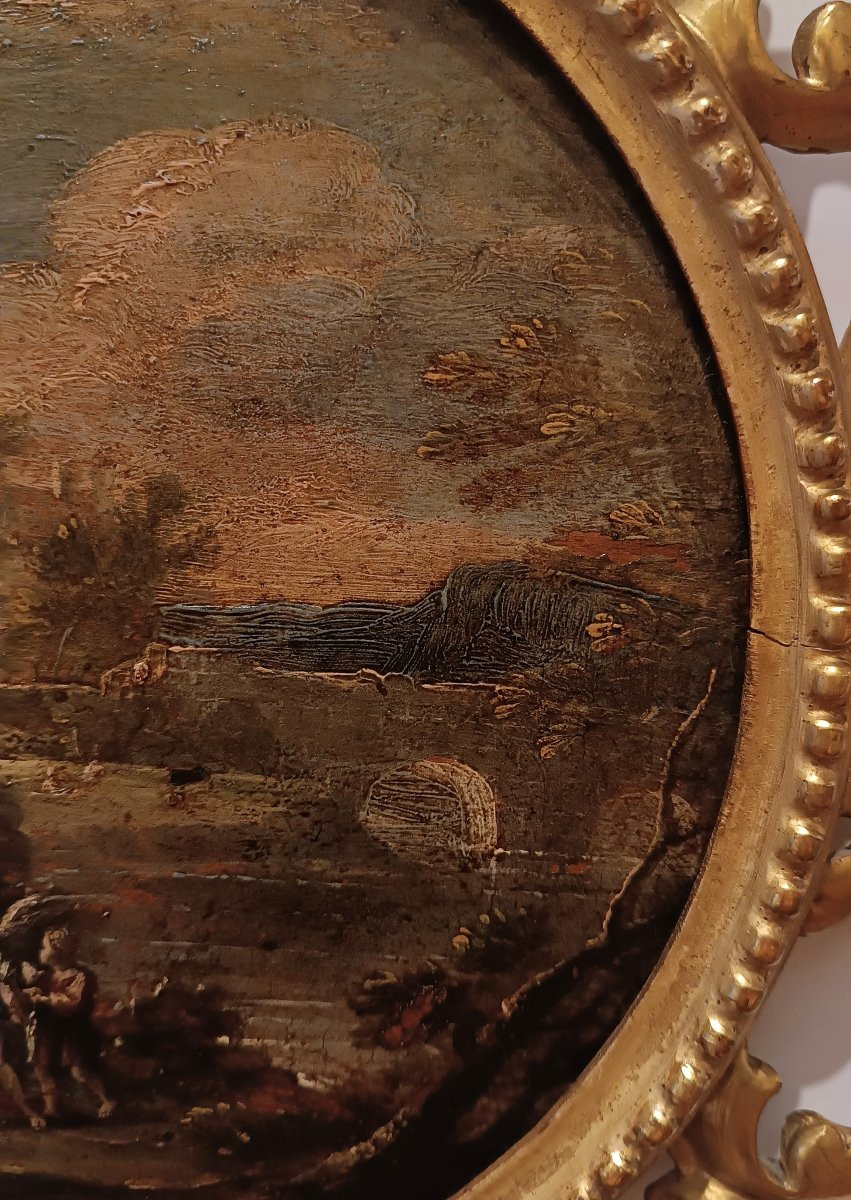 DIPINTO CON TUBIOLO E L'ANGELO INIZIO XVII SECOLO-photo-1