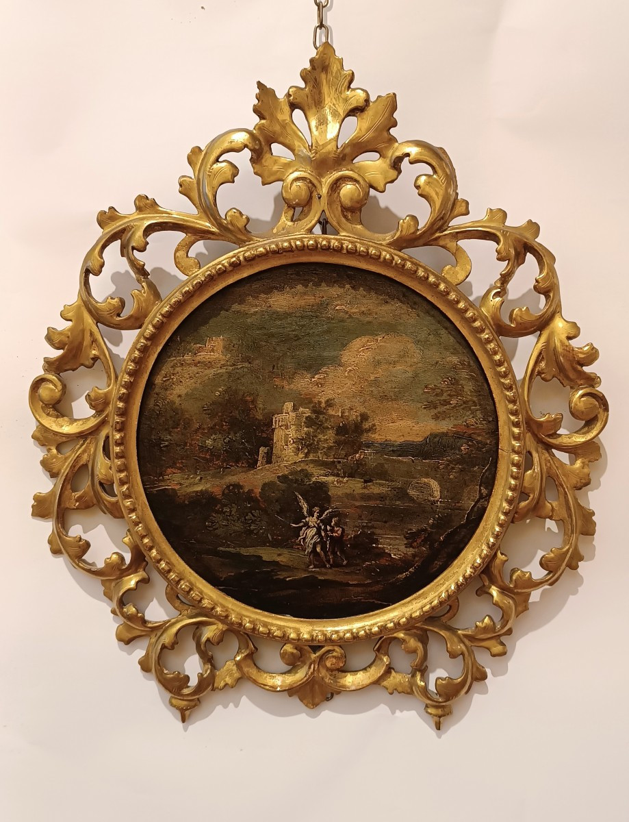 DIPINTO CON TUBIOLO E L'ANGELO INIZIO XVII SECOLO