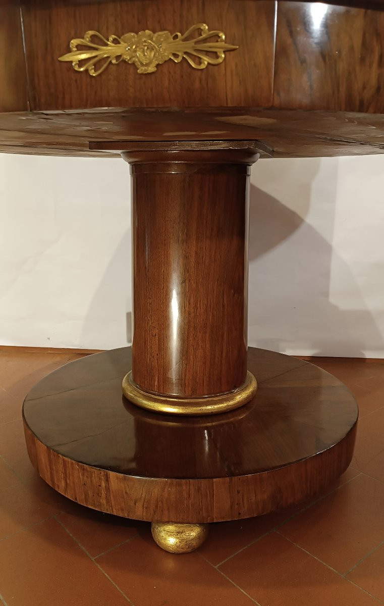 TAVOLO IN NOCE DIRETTORIO FINE XVIII SECOLO-photo-2