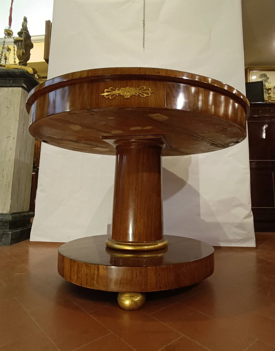 TAVOLO IN NOCE DIRETTORIO FINE XVIII SECOLO-photo-4