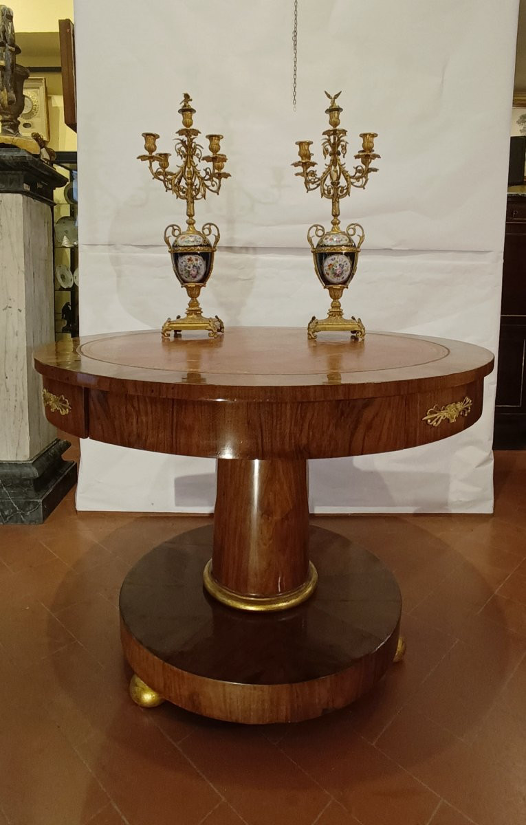 TAVOLO IN NOCE DIRETTORIO FINE XVIII SECOLO-photo-1