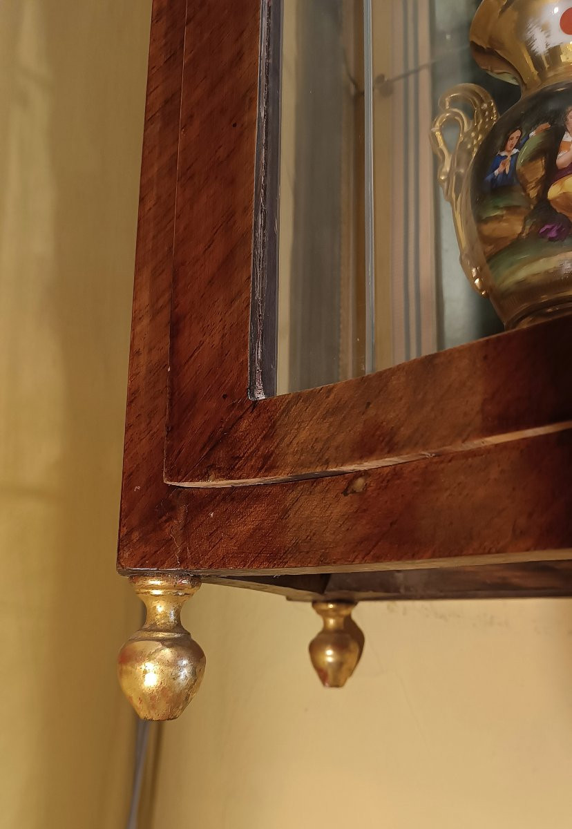 VETRINETTA PENSILE IN NOCE PRIMA META' DEL XIX SECOLO -photo-1