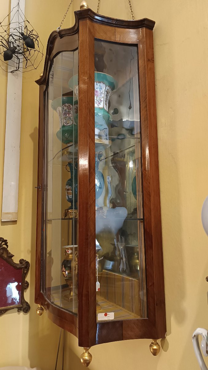 VETRINETTA PENSILE IN NOCE PRIMA META' DEL XIX SECOLO -photo-2