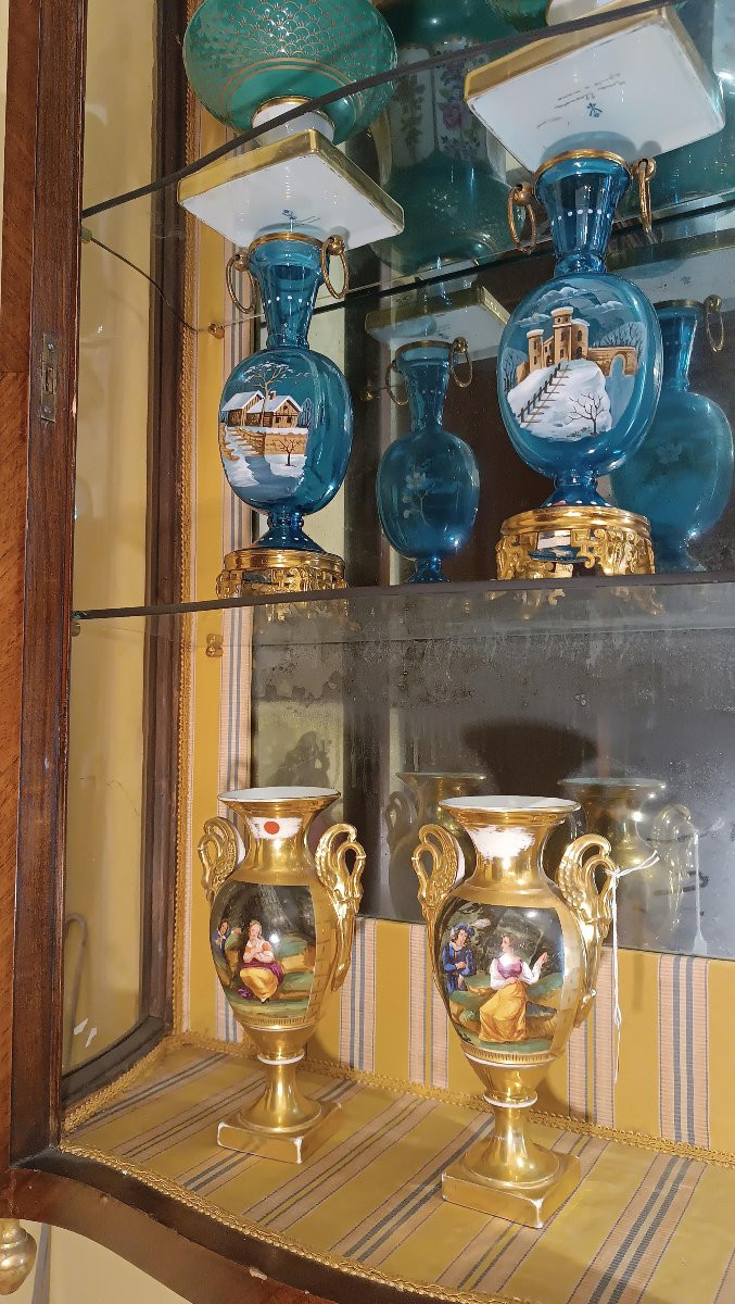 VETRINETTA PENSILE IN NOCE PRIMA META' DEL XIX SECOLO -photo-4