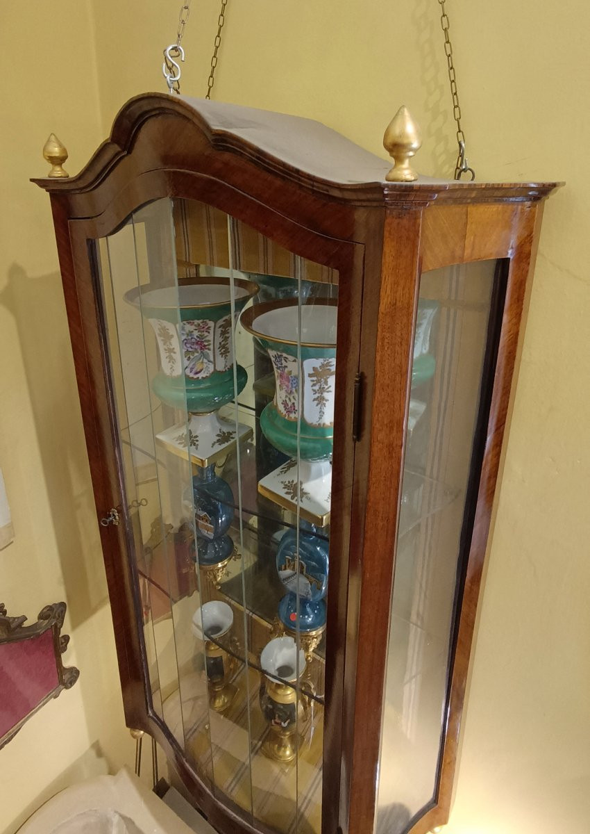 VETRINETTA PENSILE IN NOCE PRIMA META' DEL XIX SECOLO -photo-7