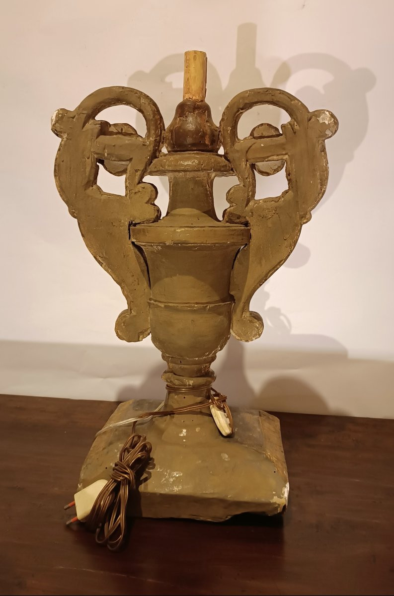 PORTA CANDELE IN LEGNO DORATO SECONDA META' XVIII SECOLO-photo-1