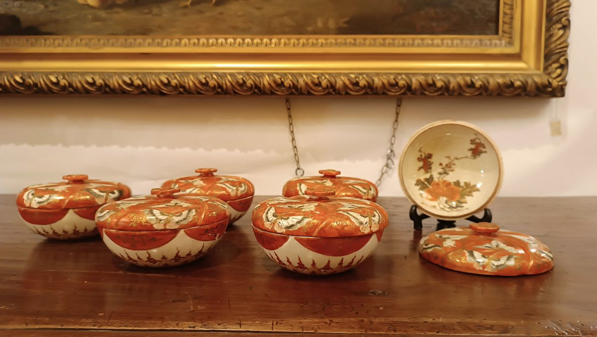 SERIE DI SEI PICCOLE COPPE KUTANI XIX SECOLO -photo-2