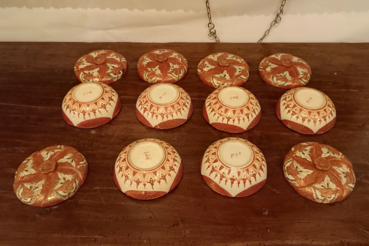 SERIE DI SEI PICCOLE COPPE KUTANI XIX SECOLO -photo-1