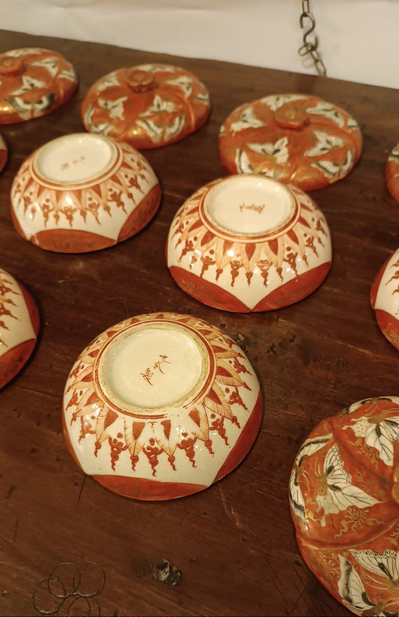 SERIE DI SEI PICCOLE COPPE KUTANI XIX SECOLO -photo-2