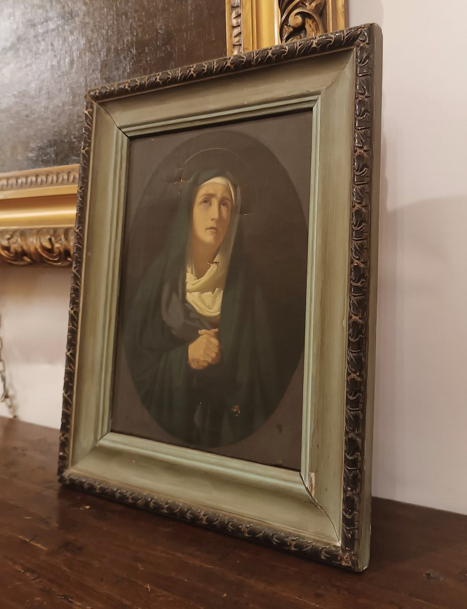 DIPINTO CON MADONNA "ADDOLORATA" SECONDA META' XIX SECOLO -photo-2