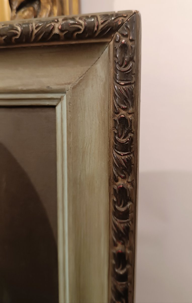 DIPINTO CON MADONNA "ADDOLORATA" SECONDA META' XIX SECOLO -photo-3