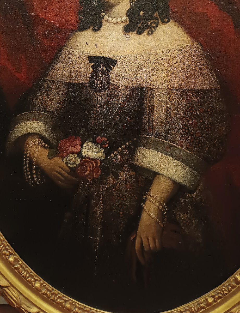 RITRATTO OVALE DI GIOVANE DONNA SECONDA META' XVIII SECOLO-photo-2