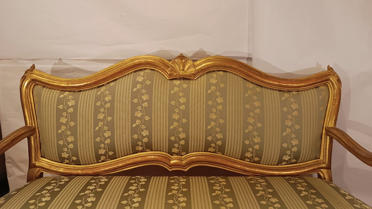 DIVANO LUIGI XV DI GRANDI DIMENSIONI META' XVIII SECOLO-photo-2