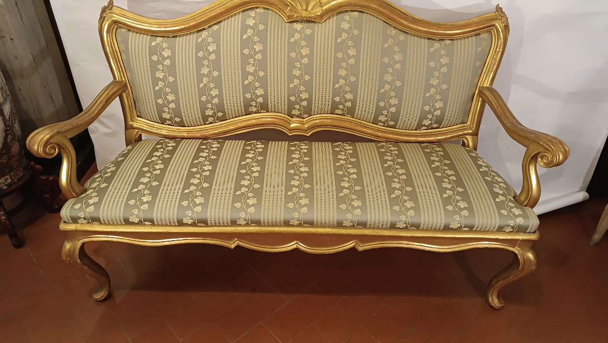 DIVANO LUIGI XV DI GRANDI DIMENSIONI META' XVIII SECOLO-photo-3