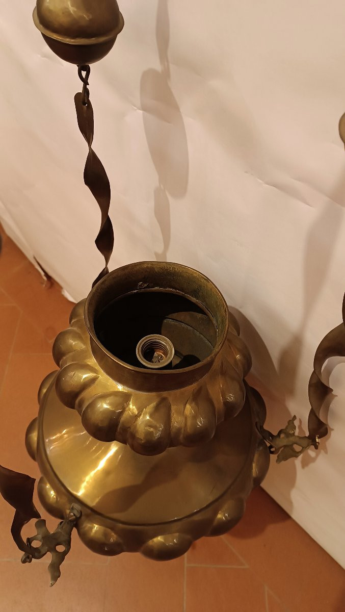 LAMPADA VOTIVA DI GRANDI DIMENSIONI XVI SECOLO-photo-3