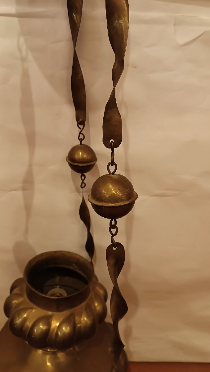 LAMPADA VOTIVA DI GRANDI DIMENSIONI XVI SECOLO-photo-4