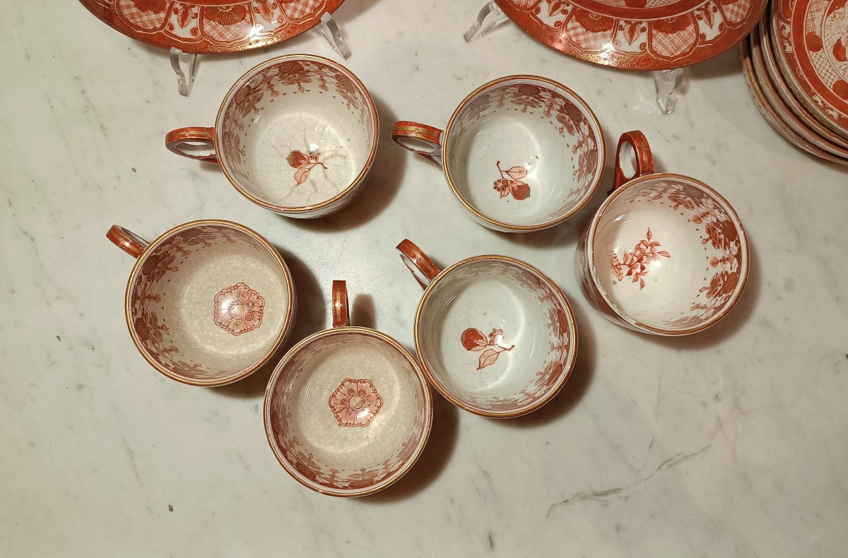 SERIE DI SEI TAZZE CON PIATTINO FINE XIX SECOLO-photo-2